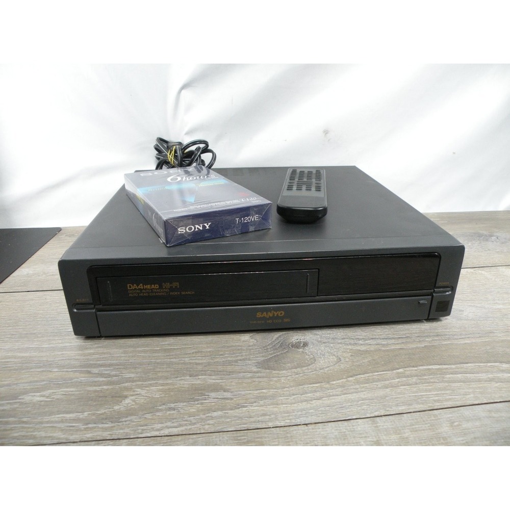 Vintage 90s Sanyo VHR-9410 Hi-Fi VHS Video Cassette Recorder w/remote Tested